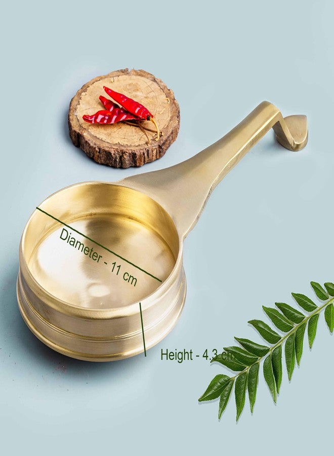 80's Cookware مقلاة تادكا برونزية أصلية من ثمانينيات القرن الماضي، سعة 250 مل، بمقبض طوله 11 سم، أدوات ومقلاة برونزية لتحميص وقلي البطاطس، غير لاصقة وغير سامة. - Image 5